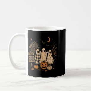Die Season Ghost Trio Kürbisfeld Farmhaus Kaffeetasse