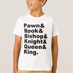 Die sechs Stücke aus dem Spiel namens Schach T-Shirt