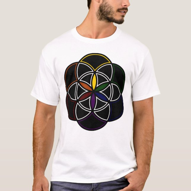 Die sechs unendlichen Petale des Lebens T-Shirt (Vorderseite)