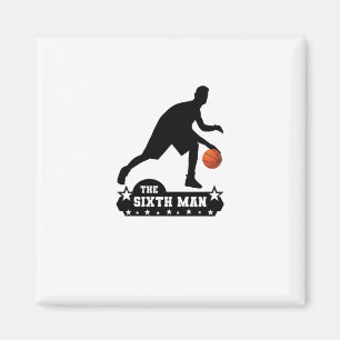 Die Sechste Mann-Basketball-Silhouette Magnet