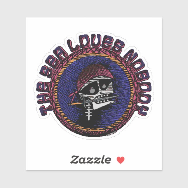 Die See mag niemanden Pixel Art Aufkleber (Blatt)