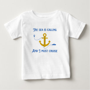 Die See ruft Kreuzfahrt Baby T-shirt