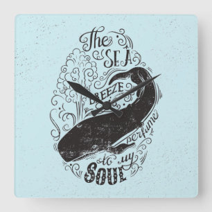 Die Seebrise ist- Parfüm Quadratische Wanduhr