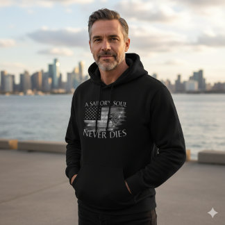 Die Seele eines Seemanns stirbt nie | Vintage-Tote Hoodie