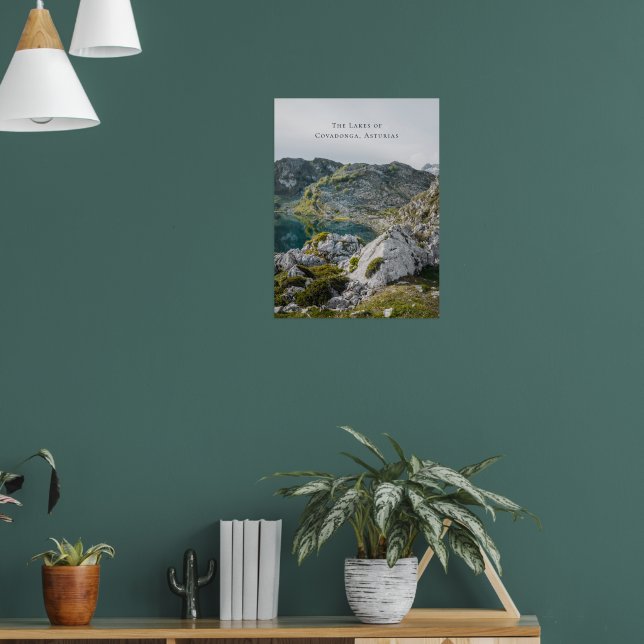 Die Seen von Covadonga, Asturien, Spanien Reise Poster (Wohnzimmer 1)