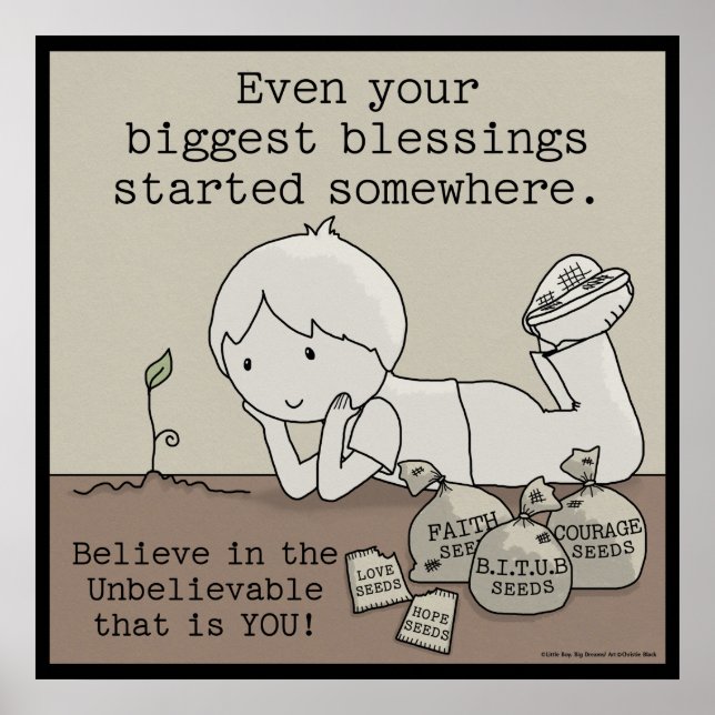 Die Segnungen begannen irgendwo Poster (Vorne)