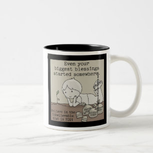 Die Segnungen begannen irgendwo Zweifarbige Tasse