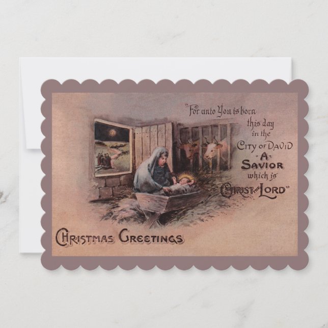 Die Segnungen der Weihnachtsflachkarte Feiertagskarte (Vorderseite)