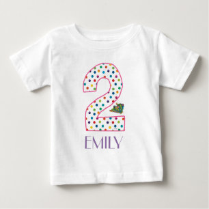 Die sehr hungrige Raupe Butterfly 2. Geburtstag Baby T-shirt