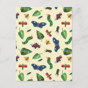 Die sehr hungrige Raupe ist ein freundliches Muste Postkarte