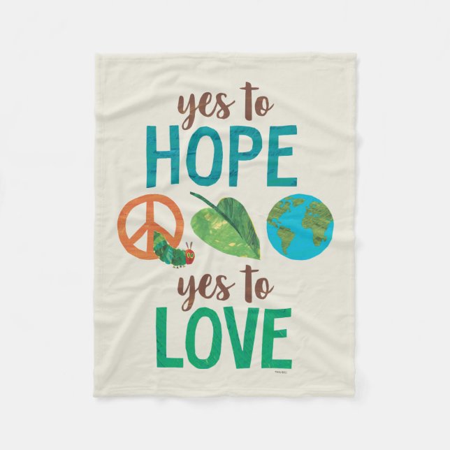 Die sehr hungrige Raupe Ja zur Hoffnung Fleecedecke (Vorderseite)