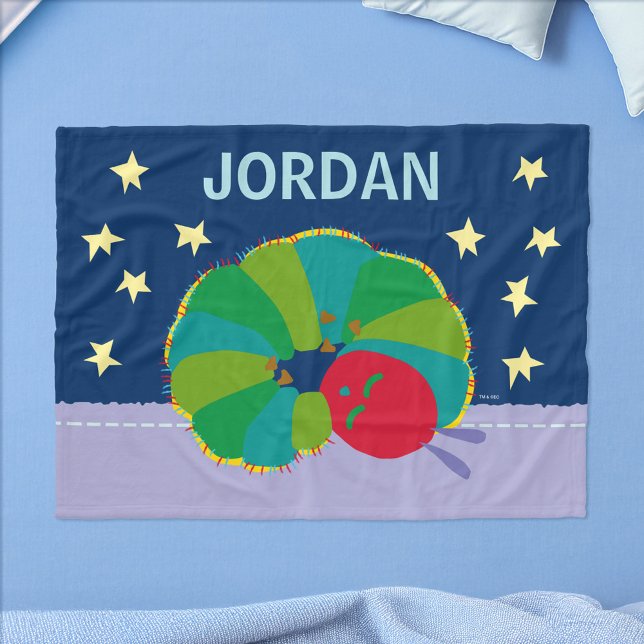 Die sehr hungrige Raupe süße Träume Fleecedecke (Blanket on bed)
