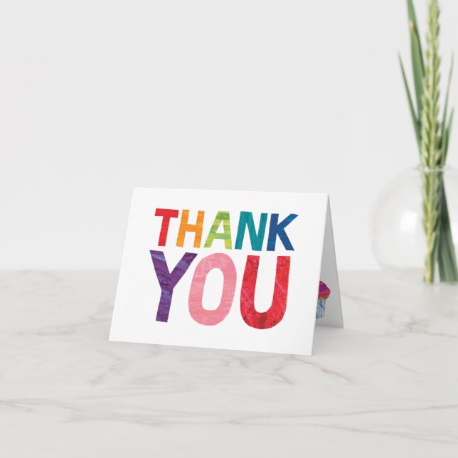 Die sehr hungrige Raupe | Vielen Dank Dankeskarte (Vorderseite)