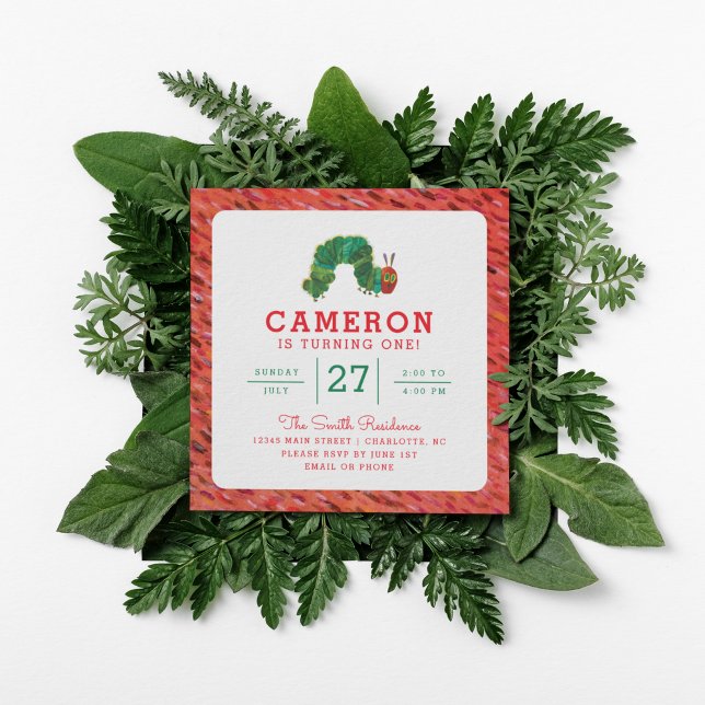 Die sehr hungrige Raupe zum Geburtstag Einladung (Von Creator hochgeladen)