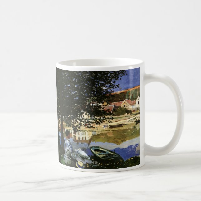 Die Seine-Bank, Bennecourt von Claude Monet Kaffeetasse (Rechts)