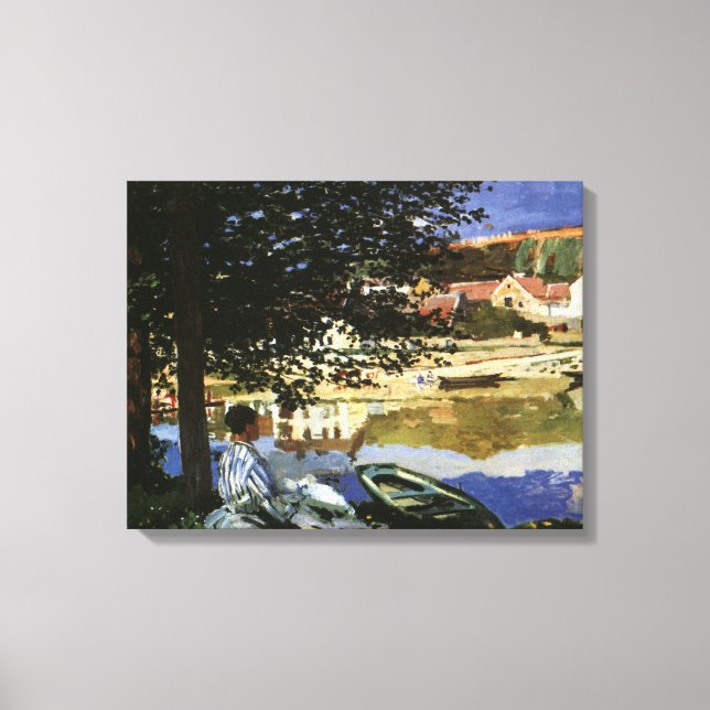 Die Seine-Bank, Bennecourt von Claude Monet Leinwanddruck (Vorderseite)