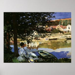 Die Seine-Bank, Bennecourt von Claude Monet Poster
