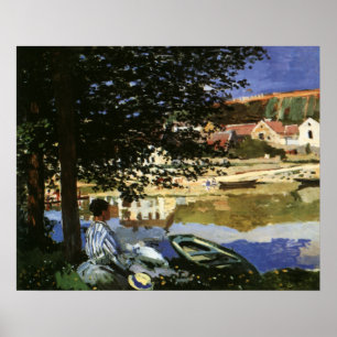Die Seine-Bank, Bennecourt von Claude Monet Poster