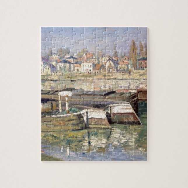 Die Seine bei Asnieres durch Claude Monet Puzzle (Vertikal)