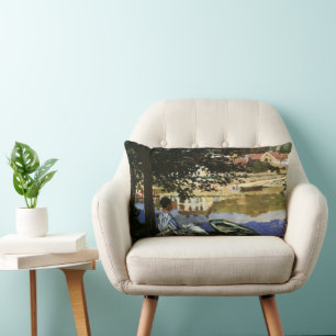 Die Seine bei Bennecourt von Claude Monet Lendenkissen