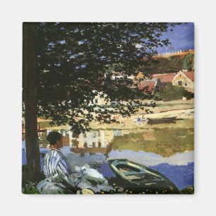 Die Seine bei Bennecourt, von Claude Monet Magnet