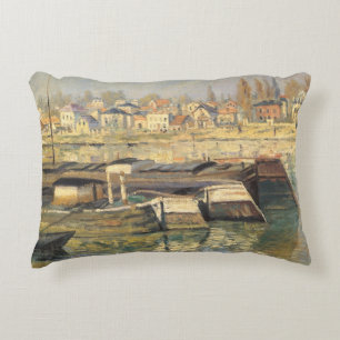 Die Seine in Asnieres von Claude Monet Zierkissen
