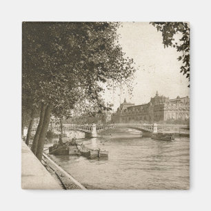 Die Seine, Paris, Frankreich Vintage Magnet