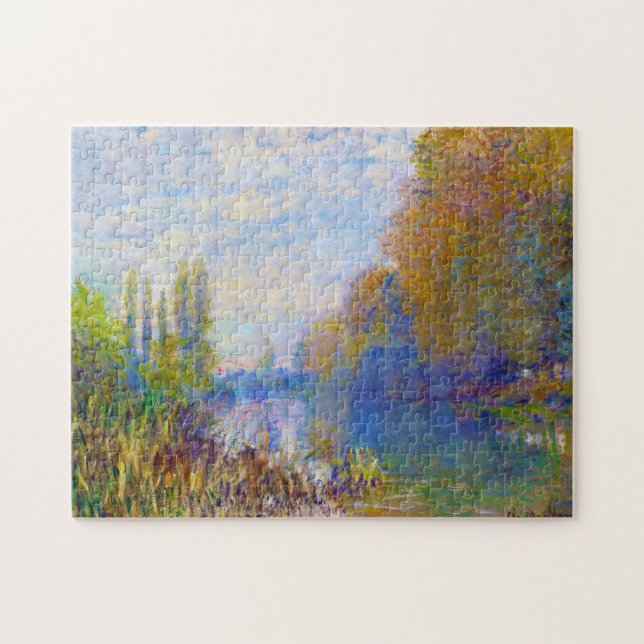 Die Seine-Ufer im Herbst Claude Monet Art Puzzle (Horizontal)
