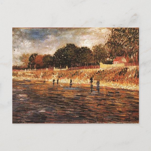 Die Seine-Ufer, Vincent van Gogh Postkarte (Vorderseite)