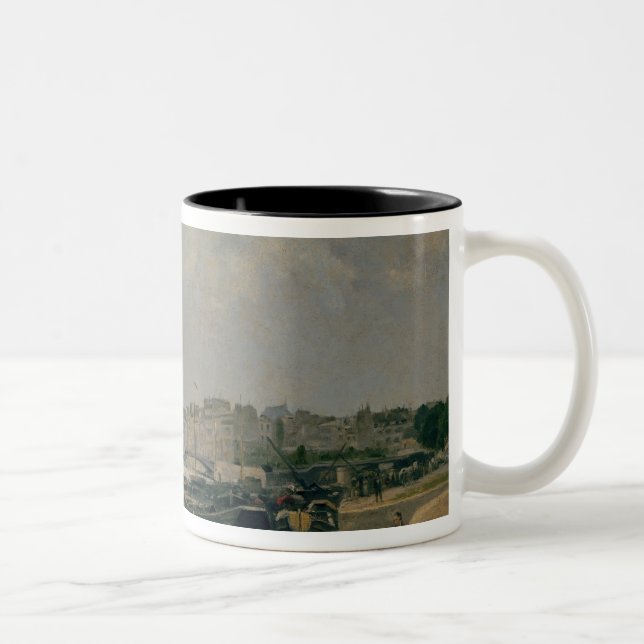 Die Seine von Quai de la Rapee Zweifarbige Tasse (Rechts)