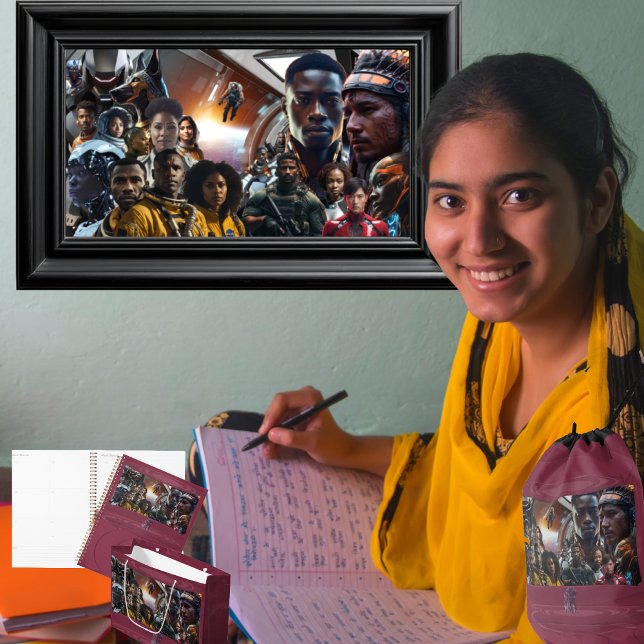 Die Sekhmet-Crew Notizbuch (Get the full "Sekhmet Starship" collection at  https://bit.ly/BlackFutureZazzle)