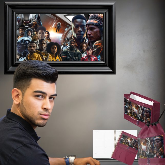 Die Sekhmet-Crew Planer (Get the full "Sekhmet Starship" collection at  https://bit.ly/BlackFutureZazzle)