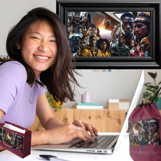 Die Sekhmet-Crew Poster (Get the full "Sekhmet Starship" collection at  https://bit.ly/BlackFutureZazzle)