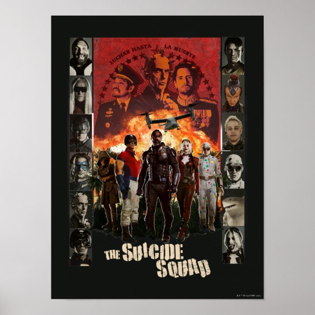 Die Selbstmordkommando | Exlposit Character Roster Poster (Vorne)