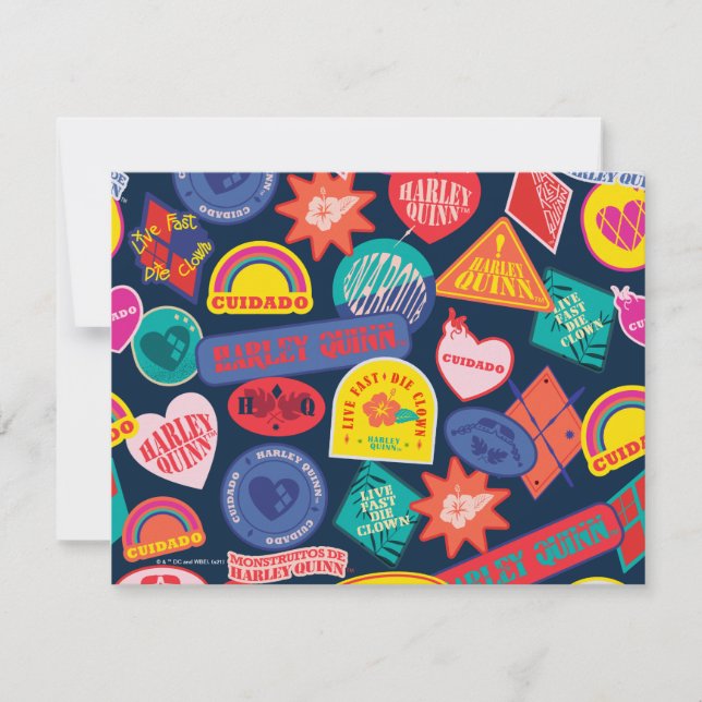 Die Selbstmordkommando | Harley Quinn Abzeichen Pa Mitteilungskarte (Vorderseite)