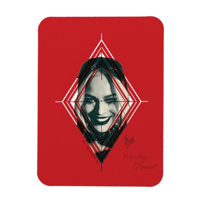 Die Selbstmordkommando | Harley Quinn Diamond Targ Magnet (Vertikal)