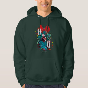 Die Selbstmordkommando   Harley Quinn Floral Diamo Hoodie