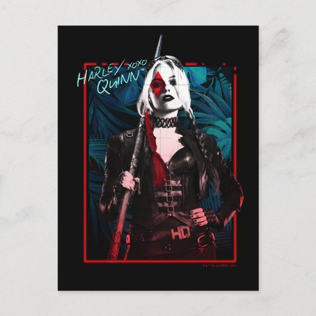 Die Selbstmordkommando | Harley Quinn & Green Fern Postkarte (Vorderseite)