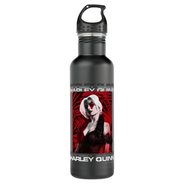 Die Selbstmordkommando | Harley Quinn Red Fern Por Edelstahlflasche (Vorderseite)