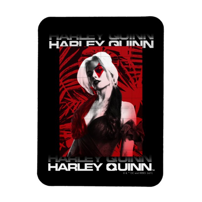 Die Selbstmordkommando | Harley Quinn Red Fern Por Magnet (Vertikal)
