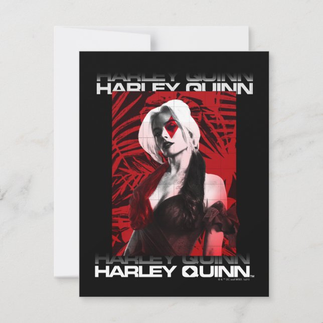 Die Selbstmordkommando | Harley Quinn Red Fern Por Mitteilungskarte (Vorderseite)