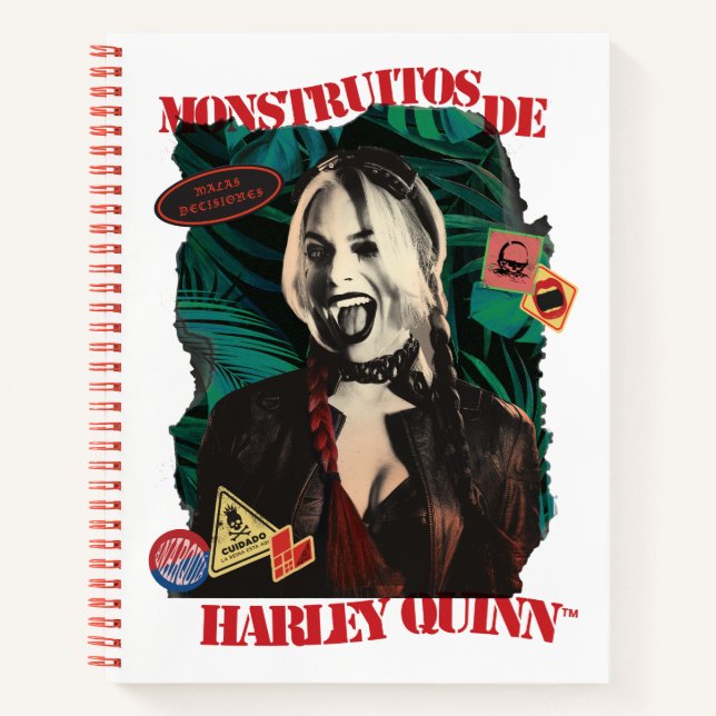 Die Selbstmordkommando | Harley Quinn Winking Notizbuch (Vorderseite)
