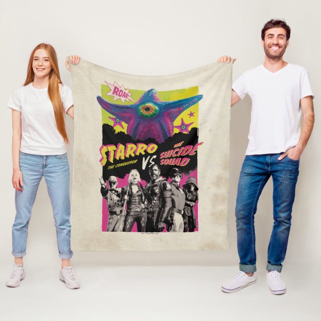 Die Selbstmordkommando | Starro Vs Suicide Squad Fleecedecke (Beispiel)