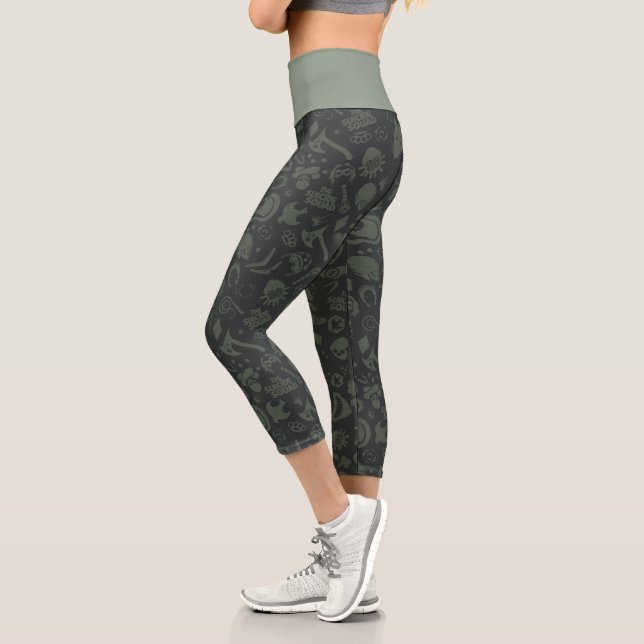 Die Selbstmordkommando | Zeichensymbmuster Capri Leggings (Links)