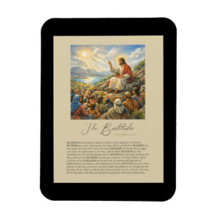 Die Seligpreisungen Matthäus 5:3–12 Bergpredigt Magnet