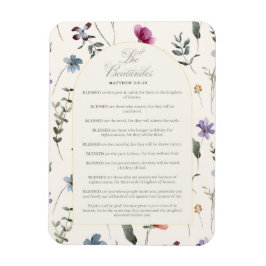 Die Seligpreisungen Matthäus 5:3–12 Florale Schrif Magnet