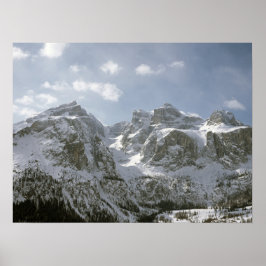 Die Sella Gruppe und Val de Mesdi Holiday Card Poster