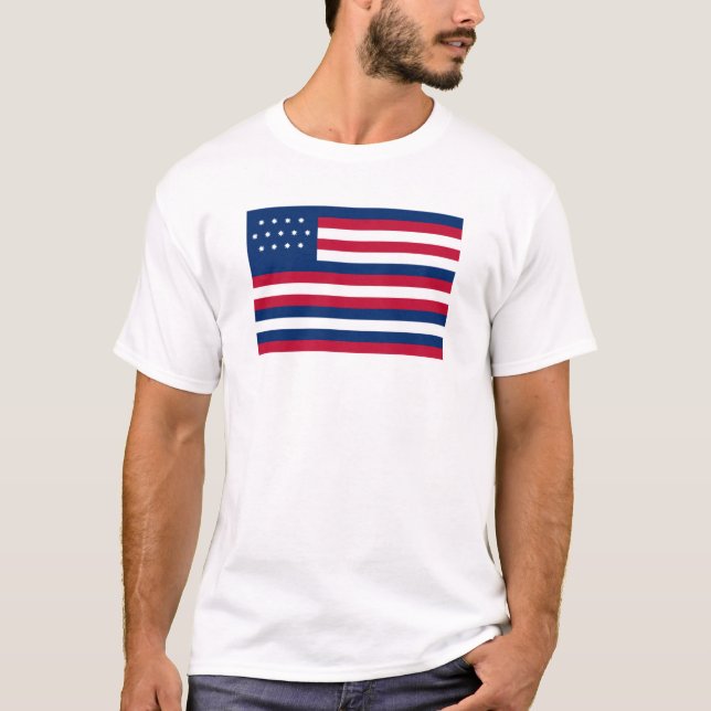 Die Serapis (Flagge Johannes Paul Jones) T-Shirt (Vorderseite)