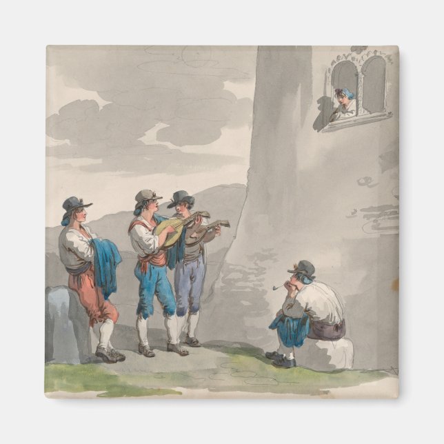 Die Serenade (Lieder der Liebe) (Romantische Szene Magnet (Vorne)