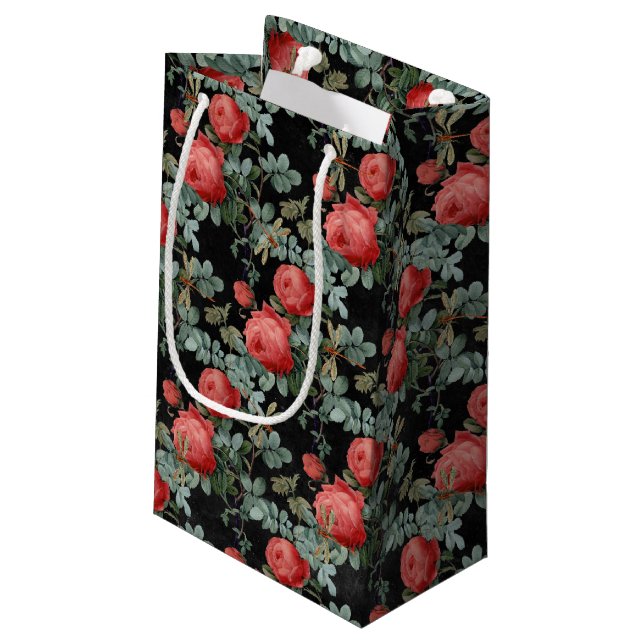 Die Serie Rose und Dragonfly (Design 15) Kleine Geschenktüte (Rückseite Schrägansicht)